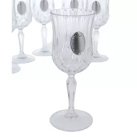 A set of Faberge wine glasses with silver plating, for 6 people
