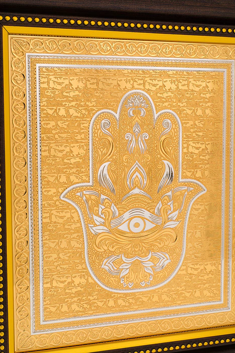 The amulet panel "Hamsa Hand of Fatima" Zlatoust