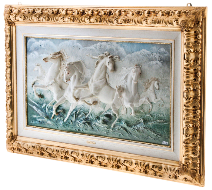Bas-relief "Running horses"