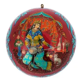 Набор деревянных ёлочных шаров "Палехские сказки" в подарочной коробке Набор деревянных ёлочных шаров "Палехские сказки" в подарочной коробке