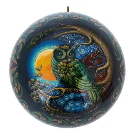 Набор деревянных ёлочных шаров "Палехские сказки" в подарочной коробке Набор деревянных ёлочных шаров "Палехские сказки" в подарочной коробке