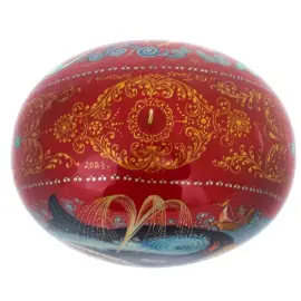 Набор деревянных ёлочных шаров "Палехские сказки" в подарочной коробке Набор деревянных ёлочных шаров "Палехские сказки" в подарочной коробке