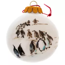 Набор фарфоровых ёлочных шаров "Заполярье: Животные" в подарочной коробке