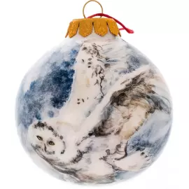 Набор фарфоровых ёлочных шаров "Заполярье: Животные" в подарочной коробке
