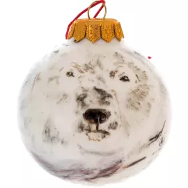 Набор фарфоровых ёлочных шаров "Заполярье: Коллекция" в подарочной коробке