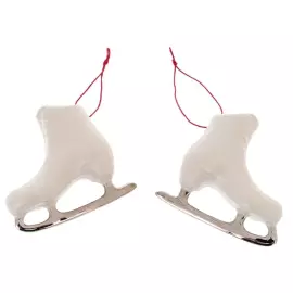 Набор фарфоровых ёлочных игрушек "Зима" в подарочной коробке