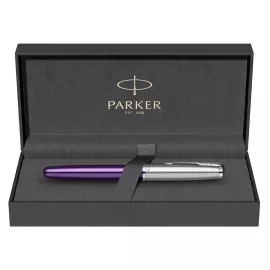 Parker Sonnet Essentials Violet SB Steel CT roller pen, pen F
