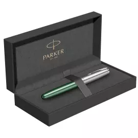 Parker Sonnet Essentials Green SB Steel CT fountain pen, pen F