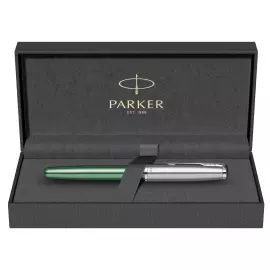Parker Sonnet Essentials Green SB Steel CT fountain pen, pen F