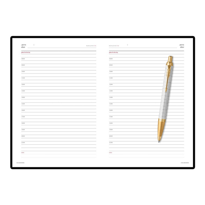 Gift Set: Parker IM Premium K318 Pearl GT Ballpoint Pen with Diary
