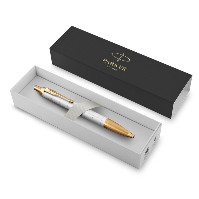 Gift Set: Parker IM Premium K318 Pearl GT Ballpoint Pen with Diary