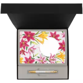 Подарочный набор: шариковая ручка Parker IM Premium K318 Pearl GT с ежедневником