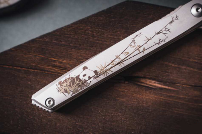 Folding knife NC Custom Stylus "Panda" (AUS-10, steel)