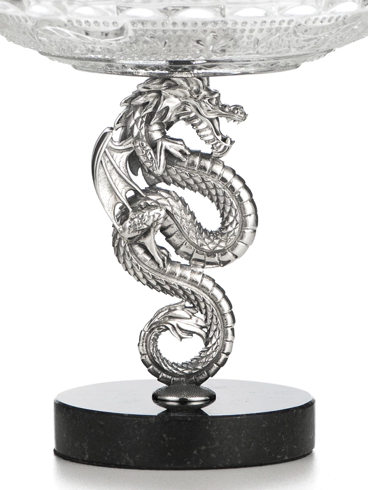 A vase made of crystal and silver "Dragon"