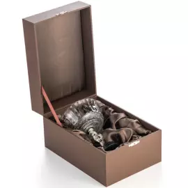 Вазочка из хрусталя и серебра "Дракон"