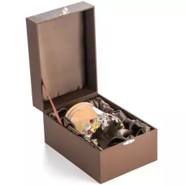 Вазочка для чая "Земляника" с серебром и корундами