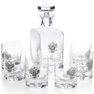 Whiskey set "Derzhava" with the Coat of Arms of the Russian Federation, for 6 people
