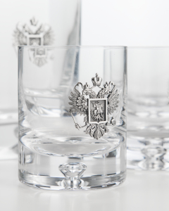 Whiskey set "Derzhava" with the Coat of Arms of the Russian Federation, for 6 people