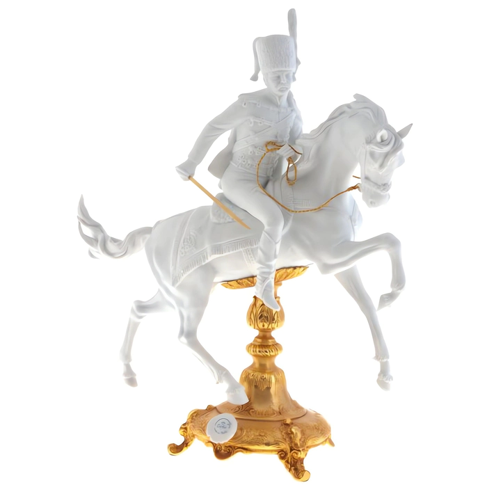 Sculpture "Hussar on horseback", color: white