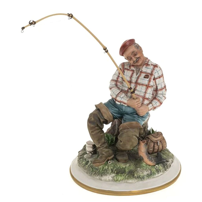 Fishing statuette