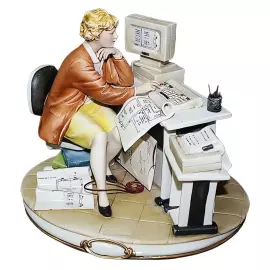 Статуэтка "Инженер", цвет: белый