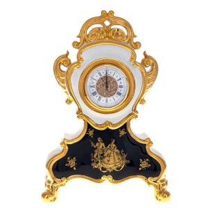 Watch, white with blue pattern