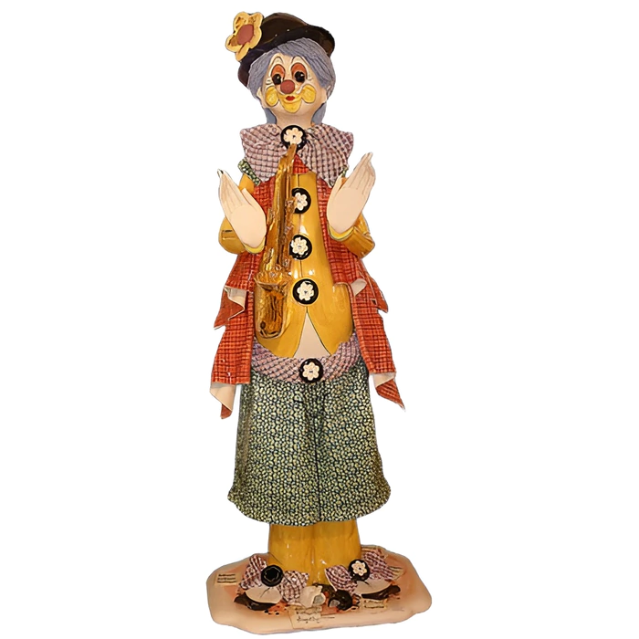 Sculpture "Clown with saxophone"