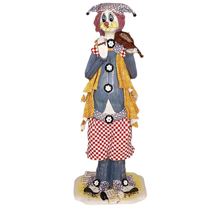 Statuette "Clown standing with a violin"