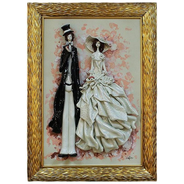 The painting is a rectangular "Pair"