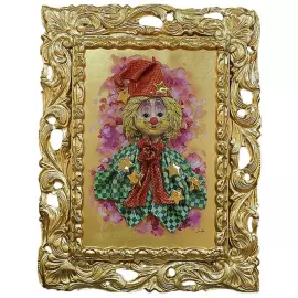 Барельеф "Клоун в колпаке со звёздами"