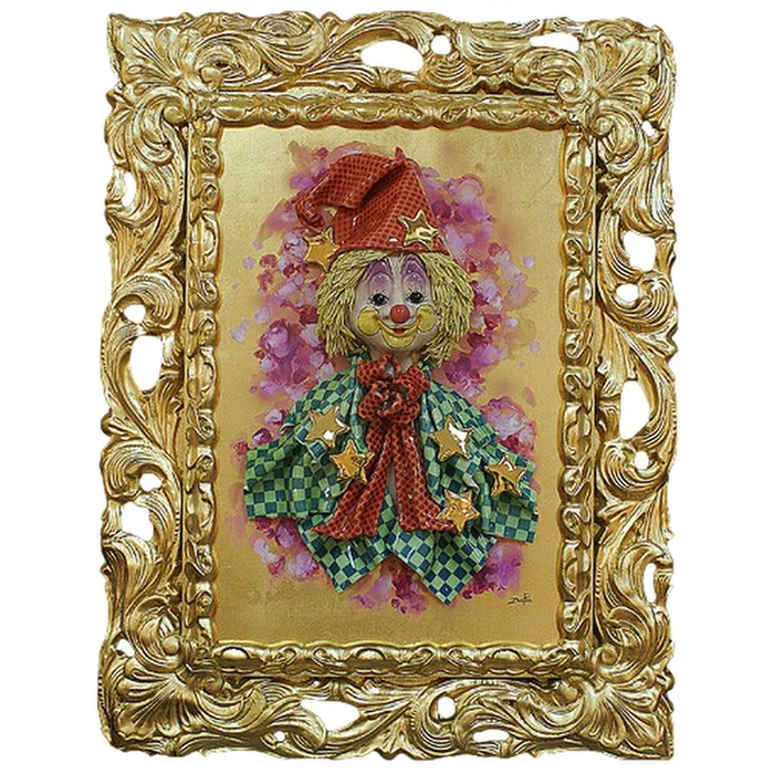 The painting "Clown in a hat with stars"