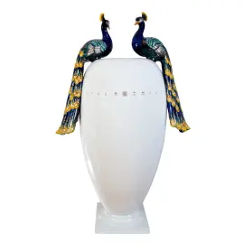 Ваза "Два павлина" на подставке Ваза "Два павлина" на подставке