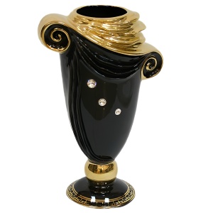 Vase "Toga Romana", color: black and gold