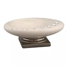 Фруктовница "DIAMANTE", цвет: слоновая кость с платиной