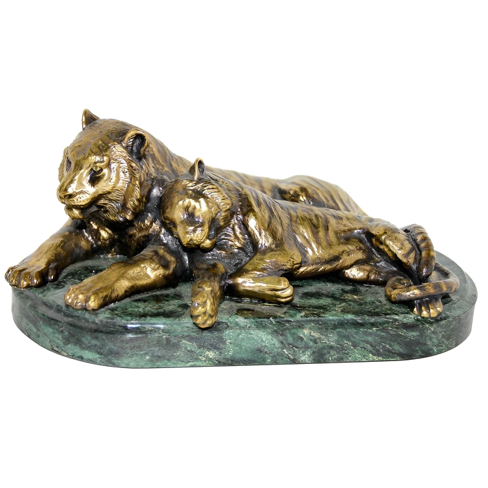 Bronze statuette "Tiger Idyll"