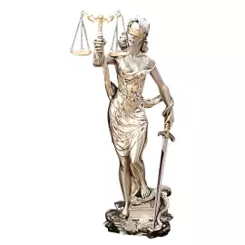 Sculpture "Themis" on a stone