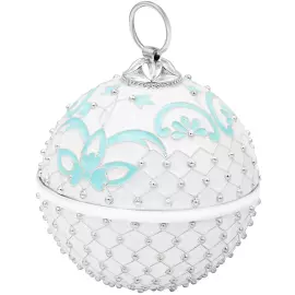 Jewelry Christmas tree ball "White grid"