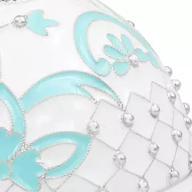 Jewelry Christmas tree ball "White grid"