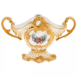 Ваза для фруктов "Барокко" разноцветная с золотом