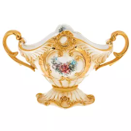 Ваза для фруктов "Барокко" разноцветная с золотом