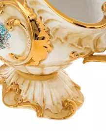 Ваза для фруктов "Барокко" разноцветная с золотом