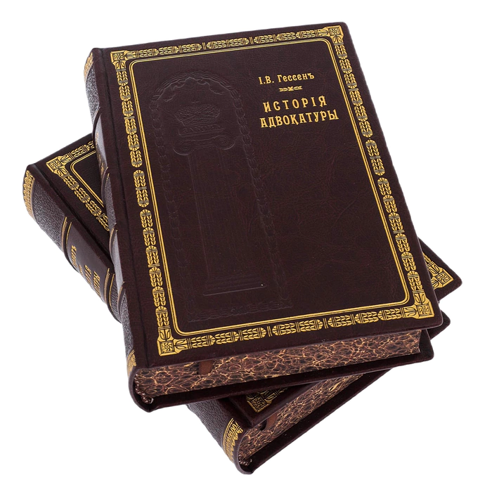 Leather-bound gift book "The History of the Bar" in two volumes