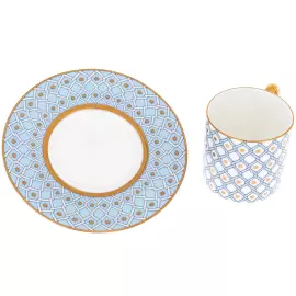 Кофейный сервиз "Идиллия", рисунок "Азур" на 6 персон