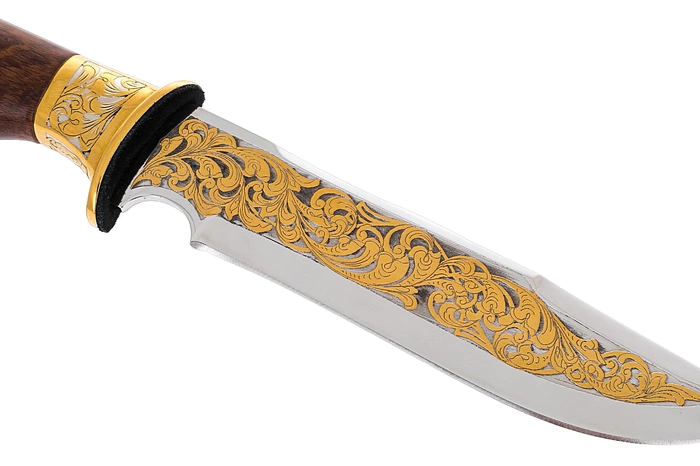 Knife on the stand "Bear and deer" with a wish
