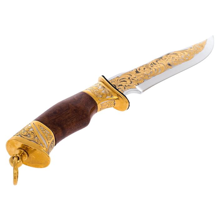 Knife on the stand "Bear and deer" with a wish