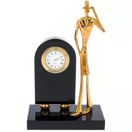 Table clock made of onyx "Frant"