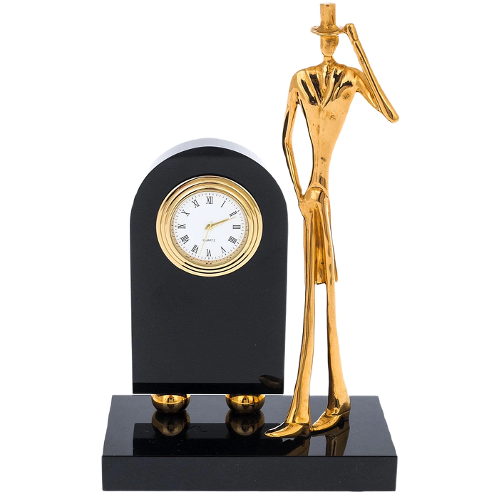 Table clock made of onyx "Frant"