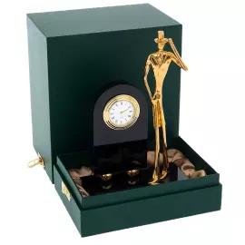 Table clock made of onyx "Frant"