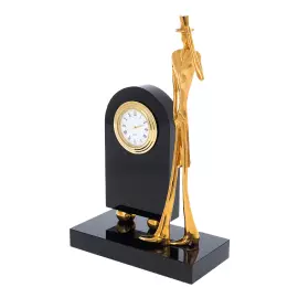 Table clock made of onyx "Frant"