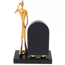 Table clock made of onyx "Frant"